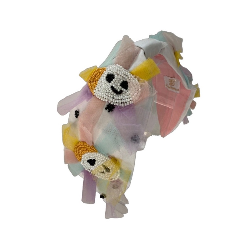 209. NEW The Rainbow Smile Cloud Beaded Headband